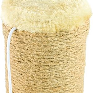 Cat Scratching Post with Tunnel & Mouse Toy Sisal Kitten Tower Activity Centre Hanging Ball Durable Easy Assemble Indoor Cats by PawHaven