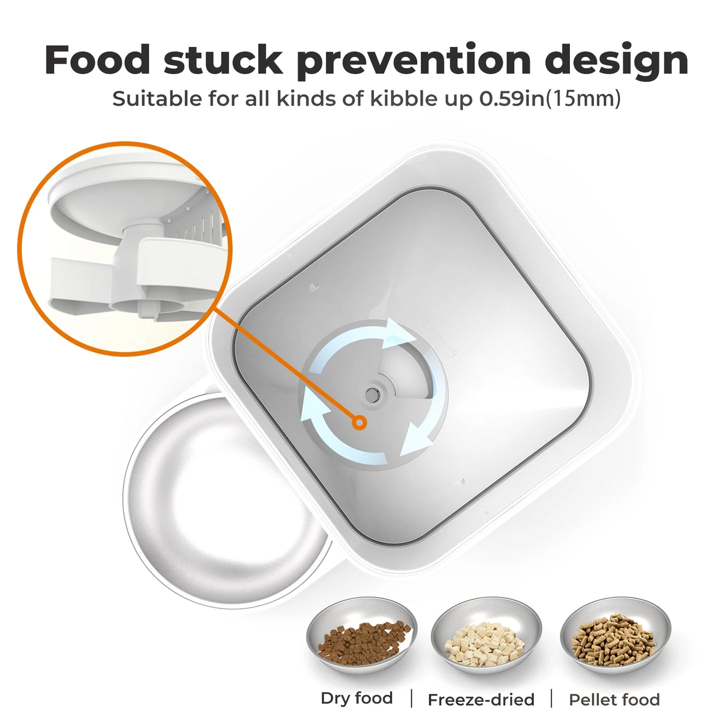 KITPLUS Automatic Cat Feeder, APP Control, Dog Feeder Automatic with Timer, Cat Food Dispenser, Locked Lid, Feeding&Recordi by PawHaven