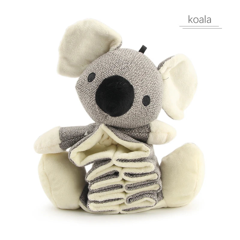 Cloth Leakage Food Dog Toy For Puppy Hippo Slow Feed Small Dog Toys Kangaroo Koala Cotton Linen Slow Eat Pet Toy by PawHaven