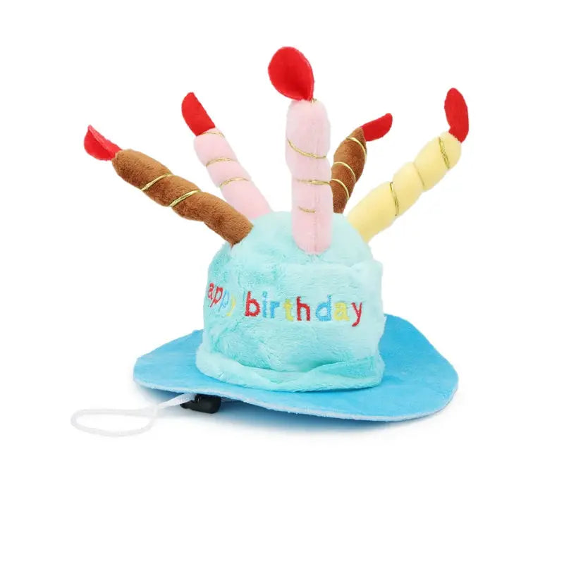 Dog Birthday Caps Hat With Cake Candles Design Birthday Party Costume Cat Headwear Pet Hat Dogs Accessories by PawHaven