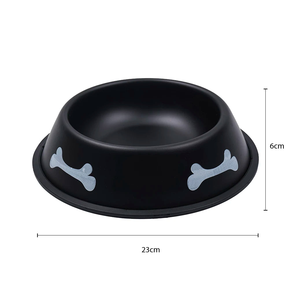 Stainless Steel Pet Feeding Bowl with Non-Slip Rubber Base, Durable Food and Water Bowl for Dogs and Cats by PawHaven