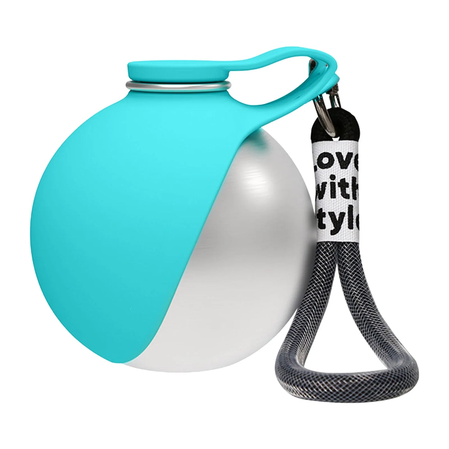 2-In-1 Dog Water Bottle with Silicone Bowl Foldable Pet Water Bottle No-Spill Stainless Steel Ideal for Walking Hiking & Travel by PawHaven