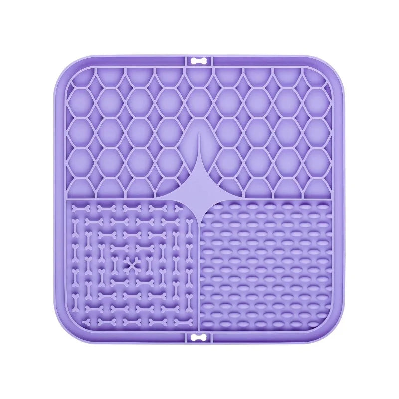 Pet Lick Silicone Mat Dogs Pet Slow Food Plate for Dog Bathing Distraction Silicone Dog Sucker Food Training Dog Feeder Supplies by PawHaven