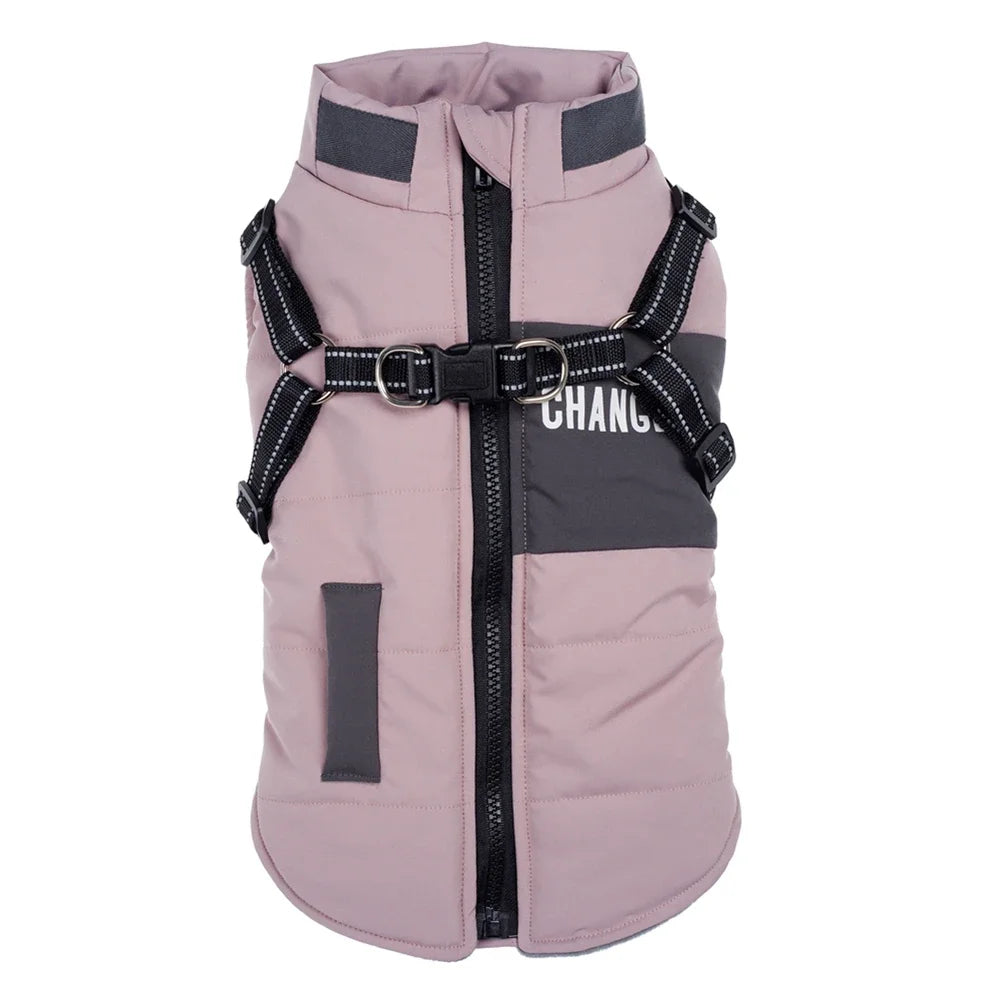 Premium Warm Windproof Dog Jacket With Dual D Rings by PawHaven