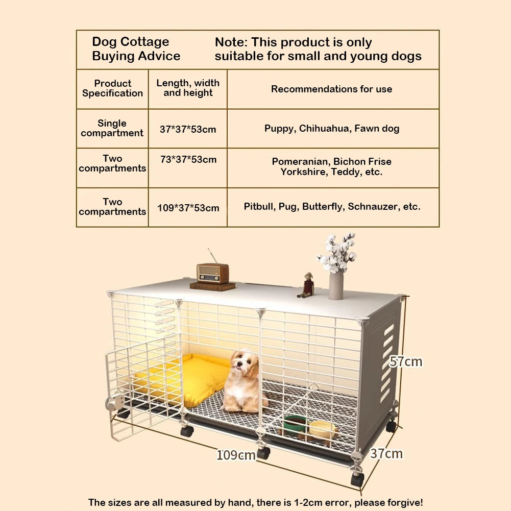 Stylish End Table Dog Crate With Wheels And Tray by PawHaven