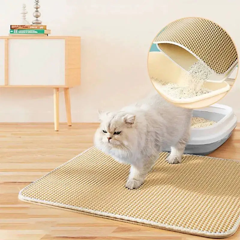 Pet Cat Litter Mat Waterproof Double Layer Cat Litter Trapping Pet Litter Box Mat Clean Pad Products For Cats Accessories by PawHaven