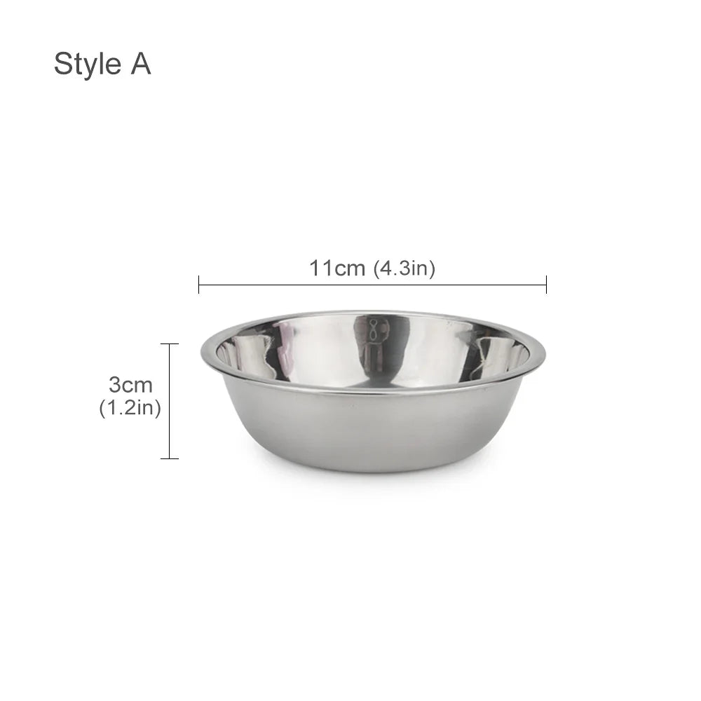Metal Dog Cat Stainless Steel Pet Bowl Food Drinking Bowl For Small Medium Big Dogs by PawHaven