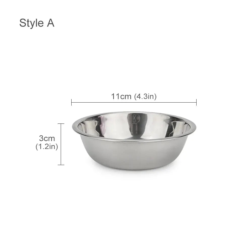 Metal Dog Cat Stainless Steel Pet Bowl Food Drinking Bowl For Small Medium Big Dogs by PawHaven
