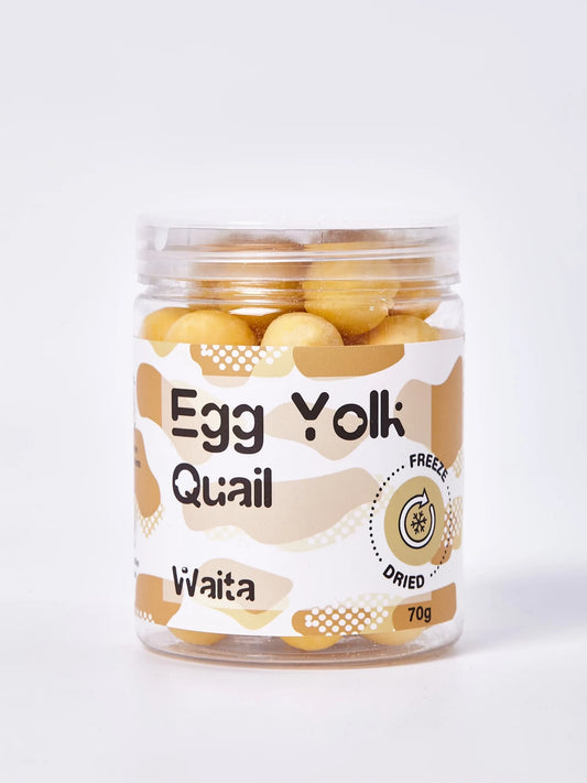 Waita Freeze Dried Quail Egg Yolk 70g Premium Pet Treats Cat Dog High Protein Nutrient Dense Skin Coat Rich Vitamins Minerals by PawHaven