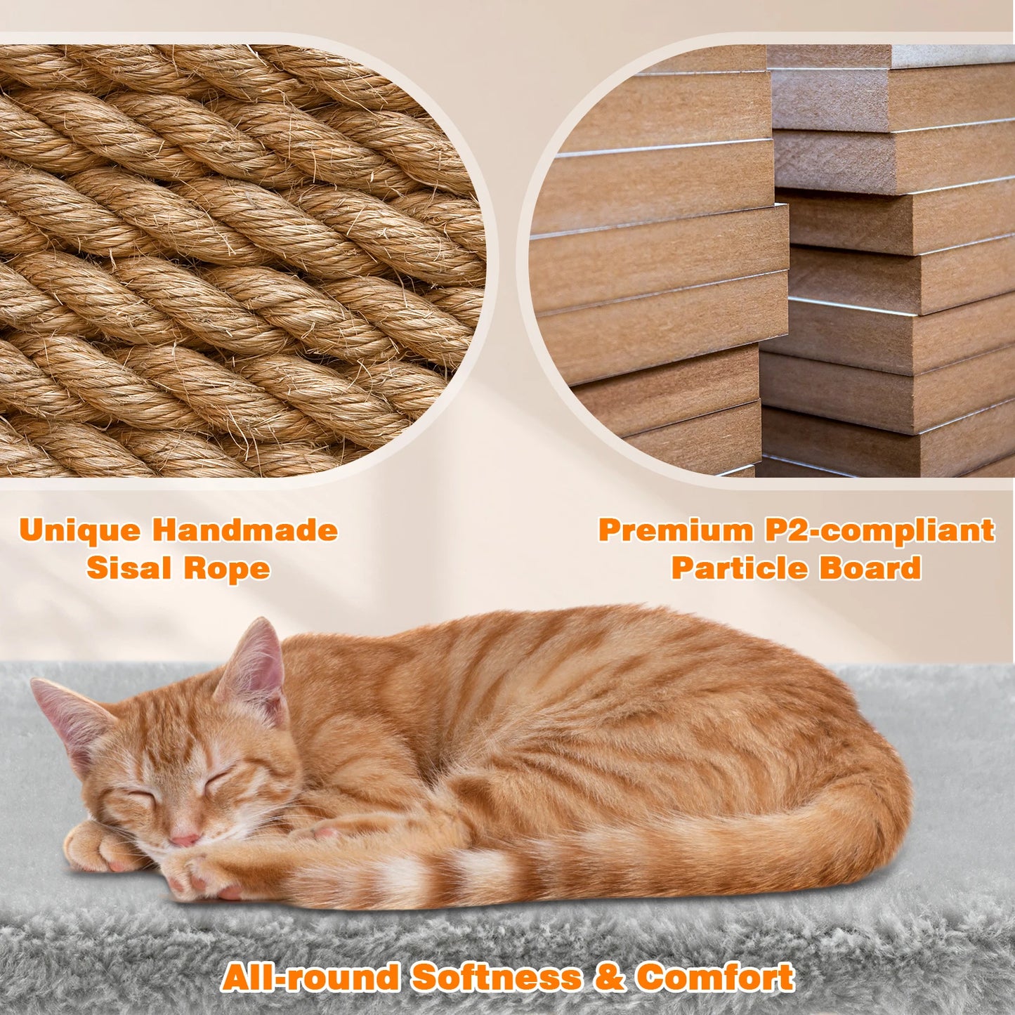 Cat Tree Multi-Level Tower Condo Scratching Post Kitten Toy Cozy Condo Climb Furniture Climbing Tower Activity Centre for Cats by PawHaven