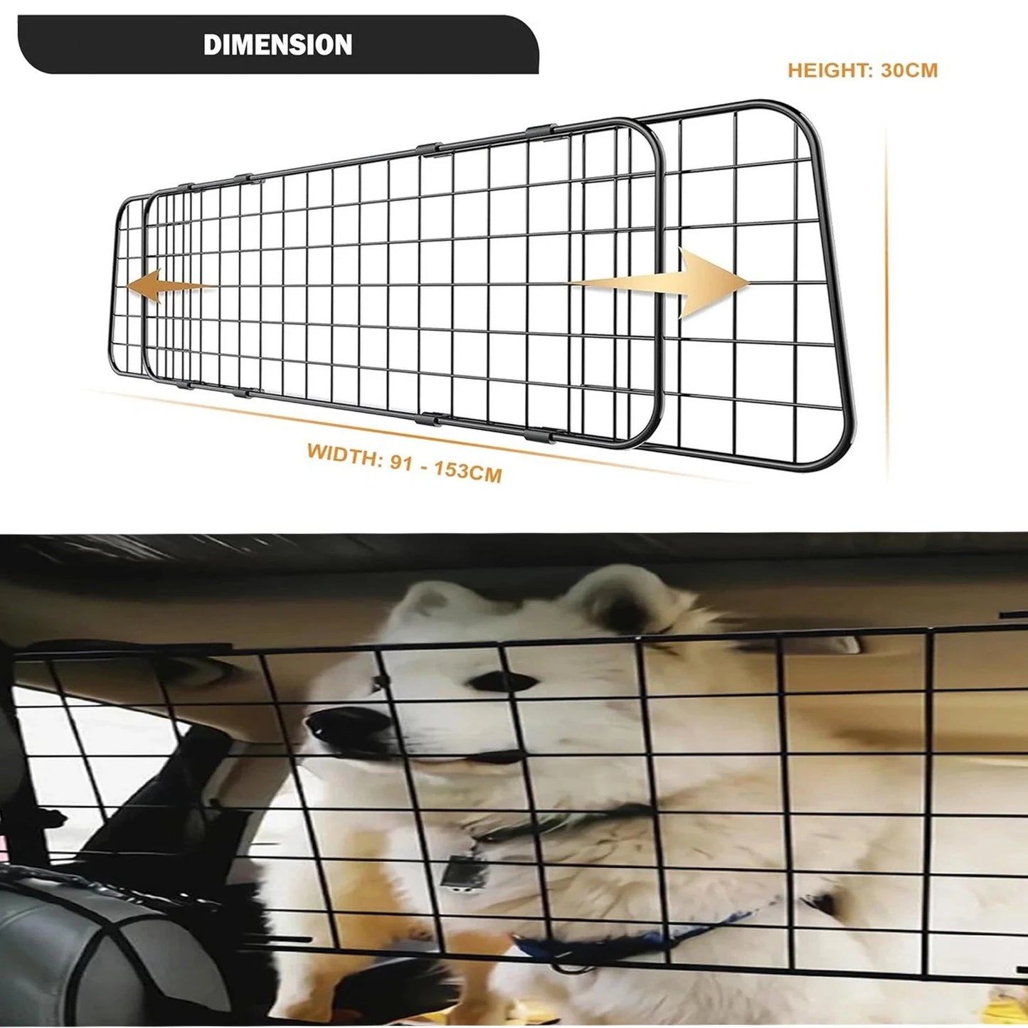 Premium Anti Collision Dog Car Barrier Back Seat by PawHaven
