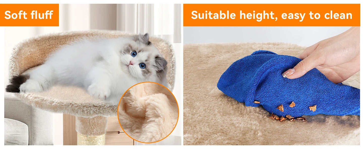 Cat Tree Multi-Level Tower Condo Scratching Post Kitten Toy Cozy Condo Climb Furniture Climbing Tower Activity Centre for Cats by PawHaven