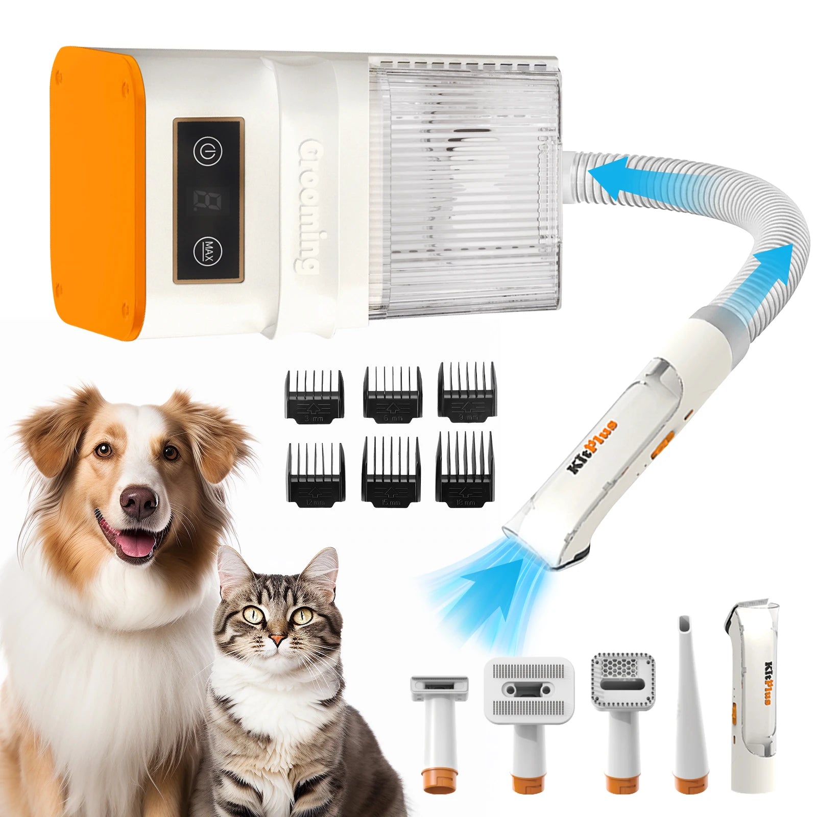 Premium Dog Grooming Kit With Powerful Suction by PawHaven