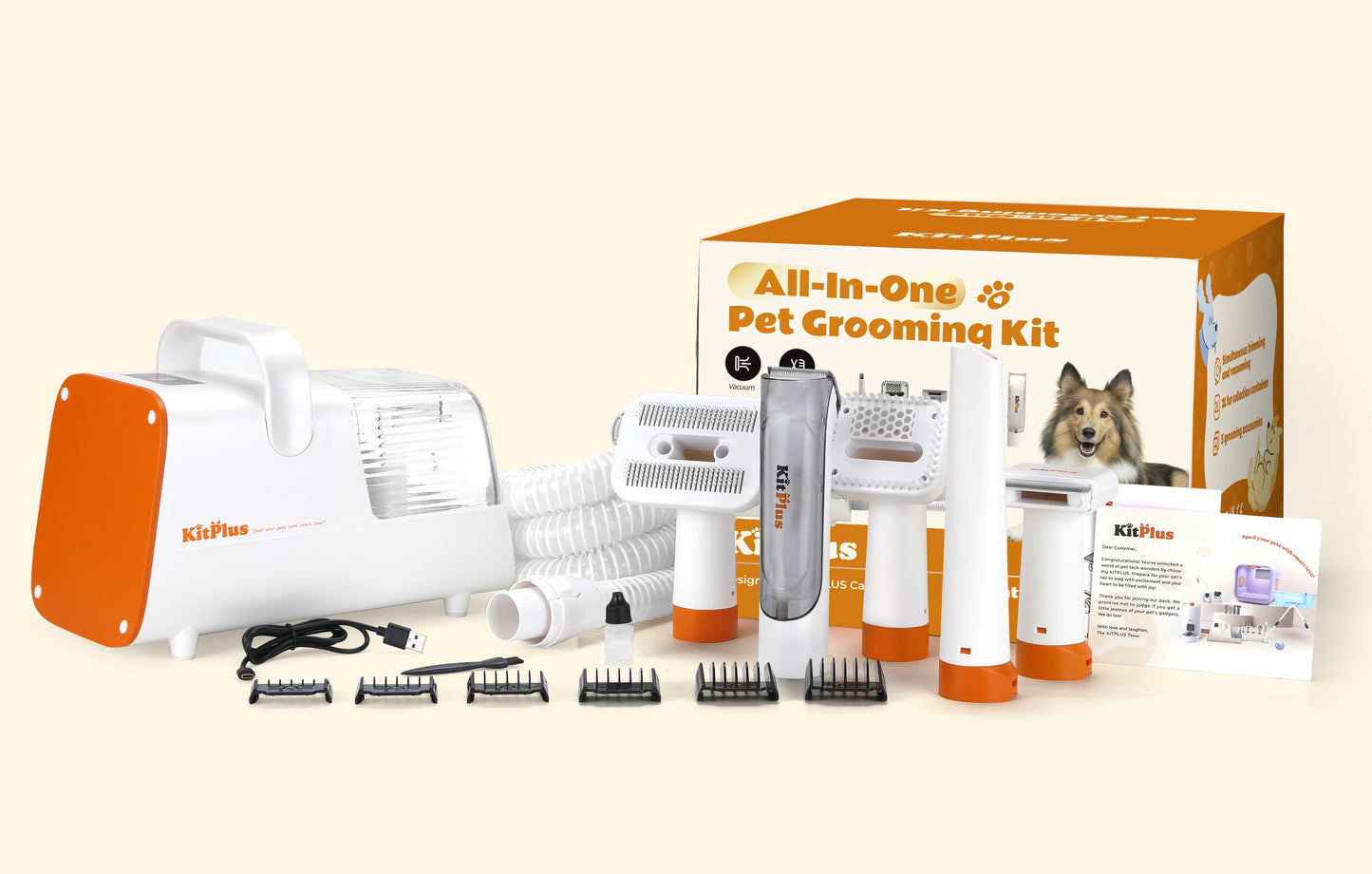 Premium Dog Grooming Kit With Powerful Suction by PawHaven