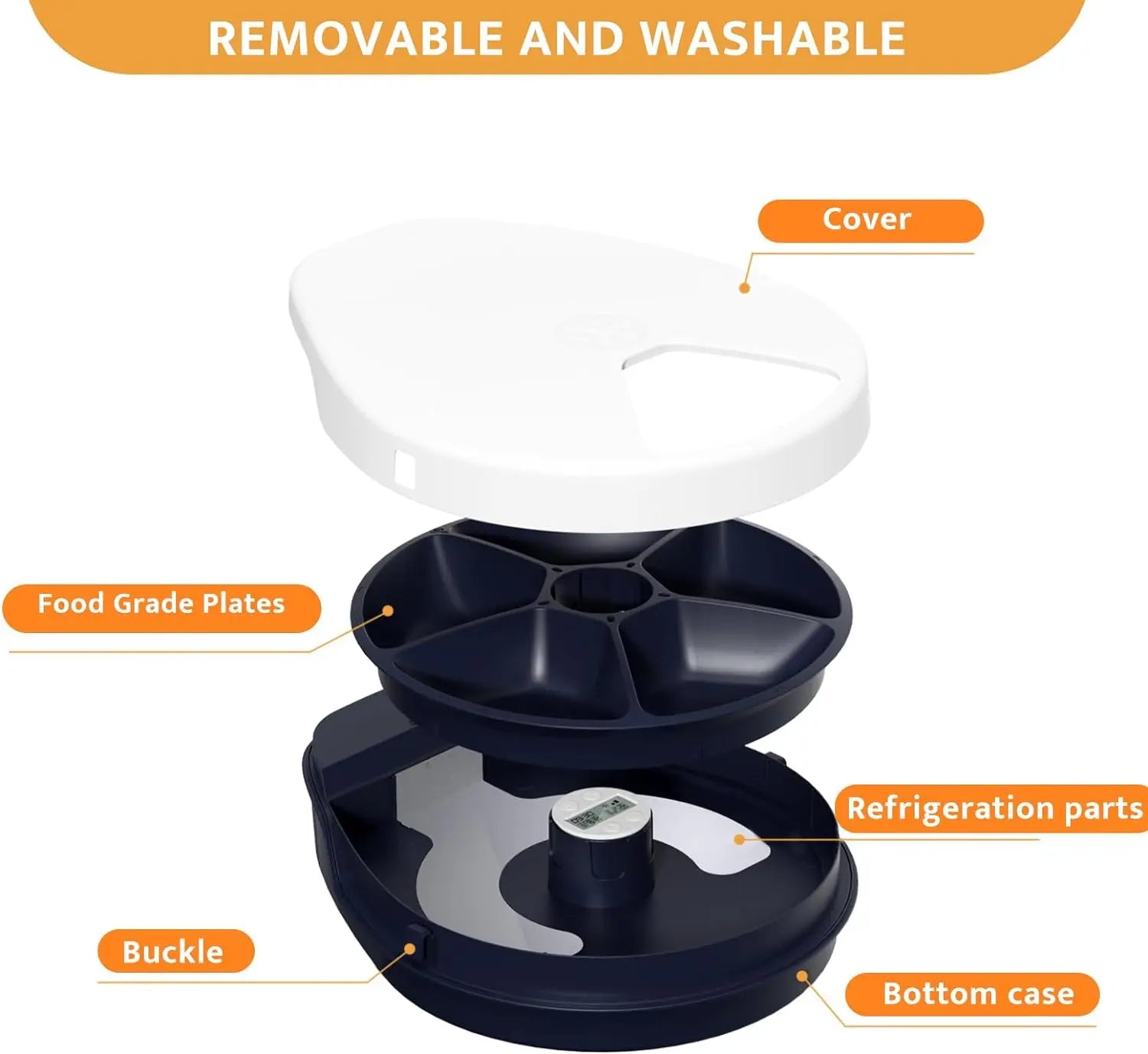 UBPet Automatic Cat Feeder With Cooling For Fresh Food by PawHaven