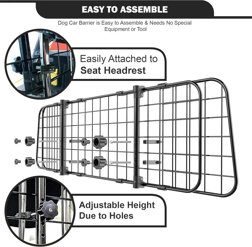 Premium Anti Collision Dog Car Barrier Back Seat by PawHaven