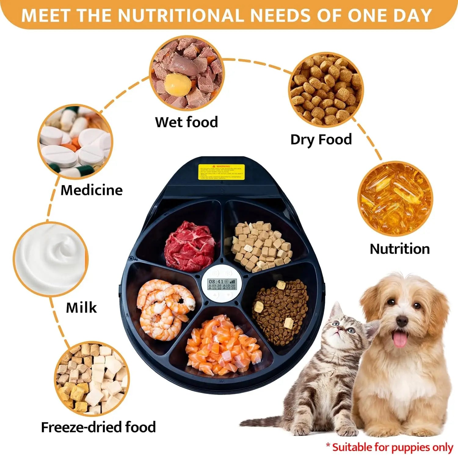 UBPet Automatic Cat Feeder With Cooling For Fresh Food by PawHaven