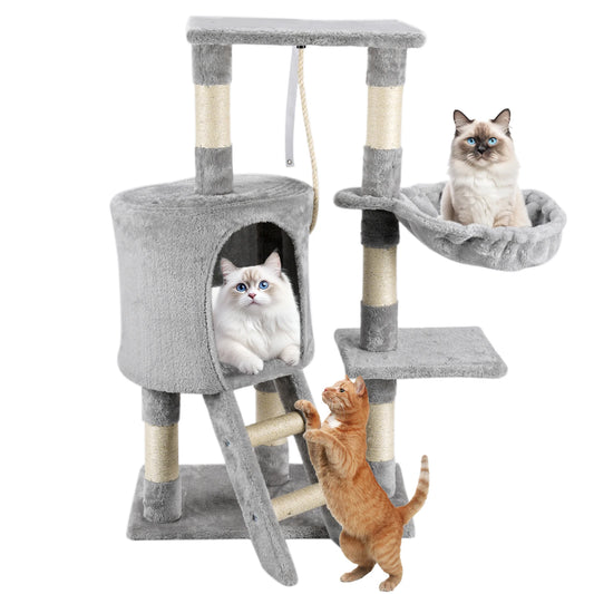 Cat Tree Multi-Level Tower Condo Scratching Post Kitten Toy Cozy Condo Climb Furniture Climbing Tower Activity Centre for Cats by PawHaven