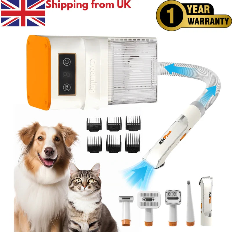 Premium Dog Grooming Kit With Powerful Suction by PawHaven
