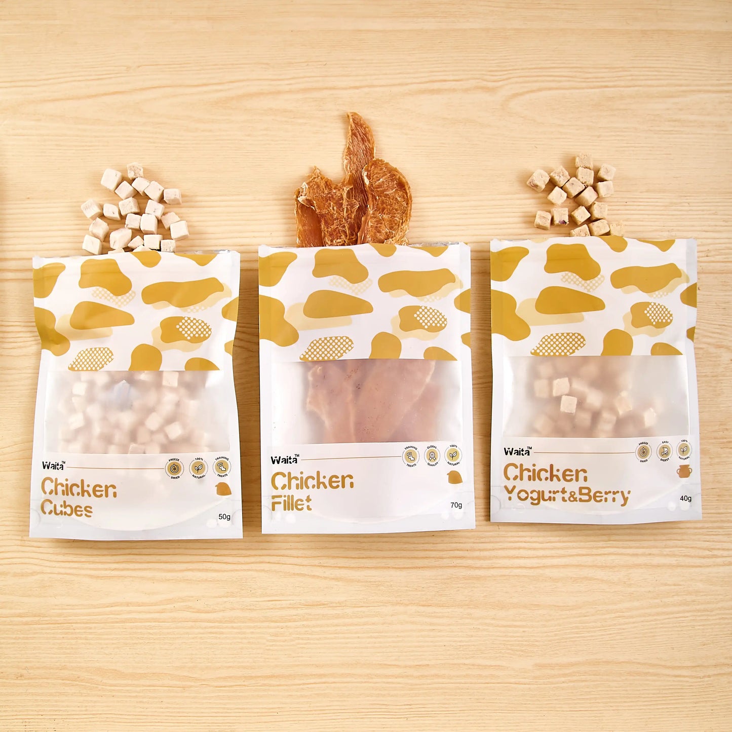 Waita Freeze Dried Chicken Yogurt Berry Training Treat by PawHaven