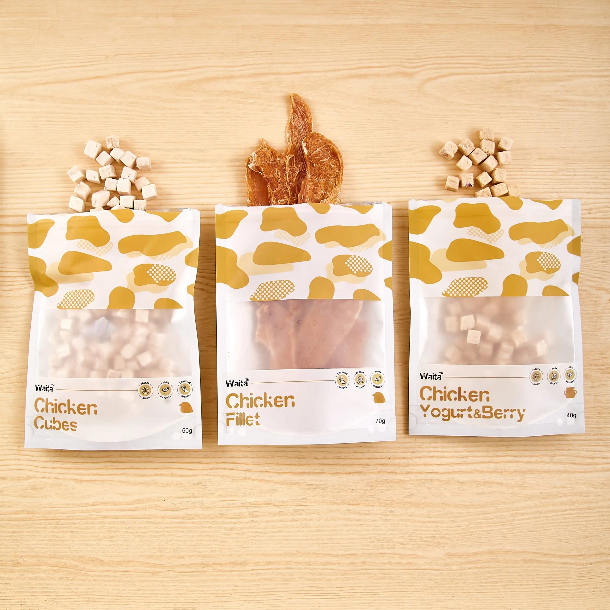 Waita Freeze Dried Chicken Yogurt Berry Training Treat by PawHaven