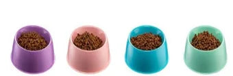 4 Pcs Lightweight Circular Pet Food Bowls Durable Feeding Dish for Dogs and Cats Easy to Clean Pet Feeding Set by PawHaven
