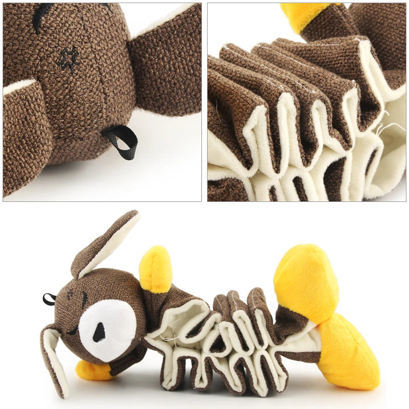 Cloth Leakage Food Dog Toy For Puppy Hippo Slow Feed Small Dog Toys Kangaroo Koala Cotton Linen Slow Eat Pet Toy by PawHaven