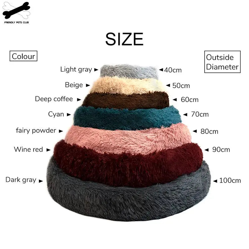 Luxury Plush Donut Dog Bed For Winter Warmth by PawHaven