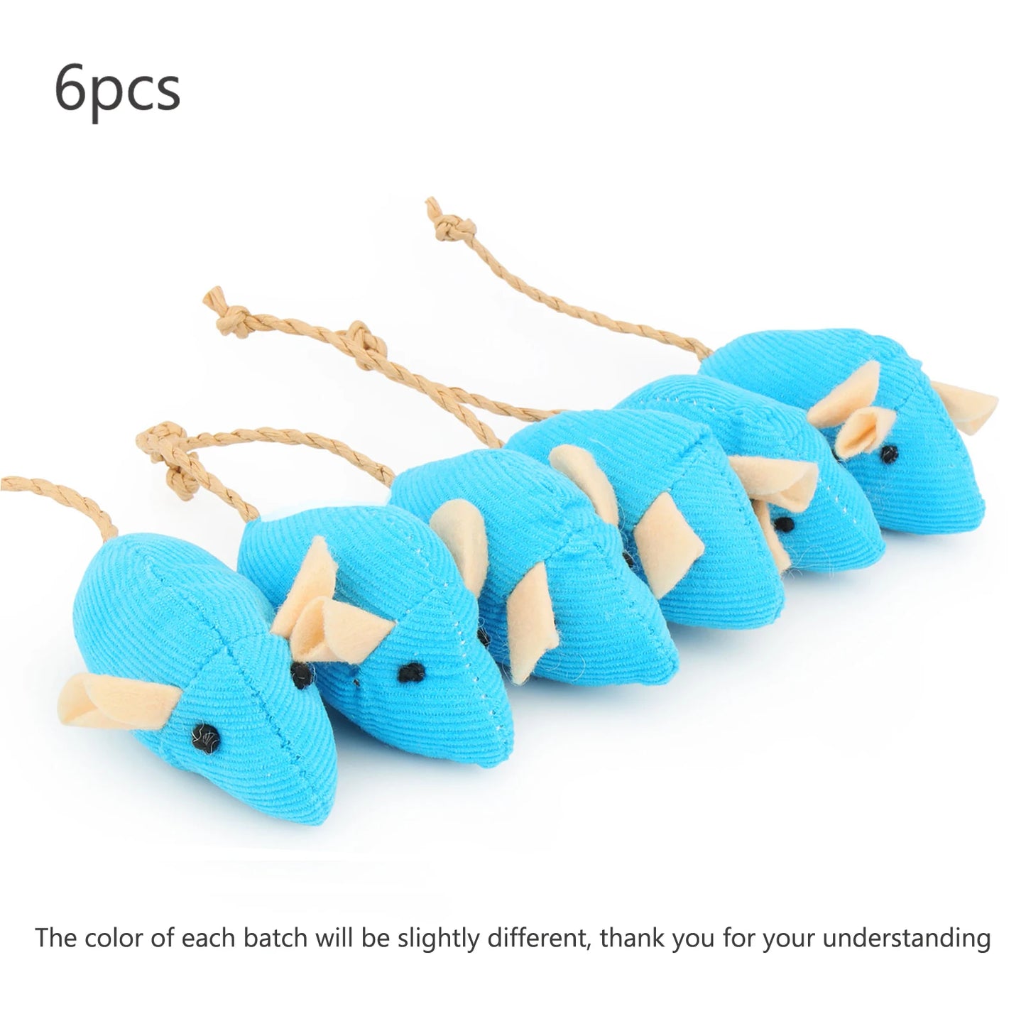 6pcs Mix Pet Toy Catnip Mice Cats Toys Fun Plush Mouse Cat Toy For Kitten by PawHaven