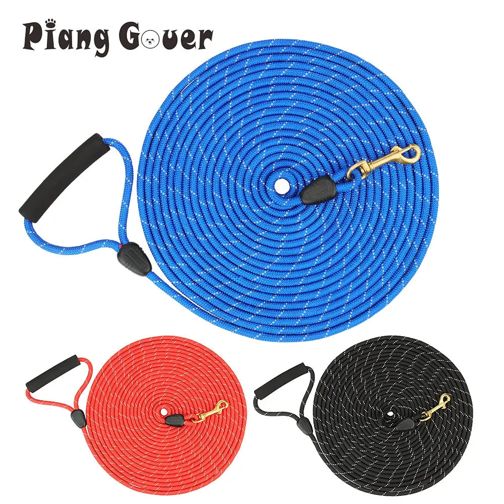 Reflective Dog Leashes Long Pet Leash Outdoor Puppy Cat Dog Training Walk Tracking Rope 5M/10M/20M by PawHaven