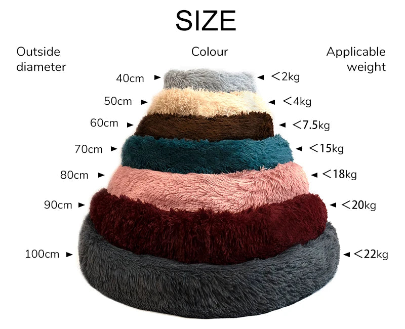 Luxury Plush Donut Dog Bed For Winter Warmth by PawHaven