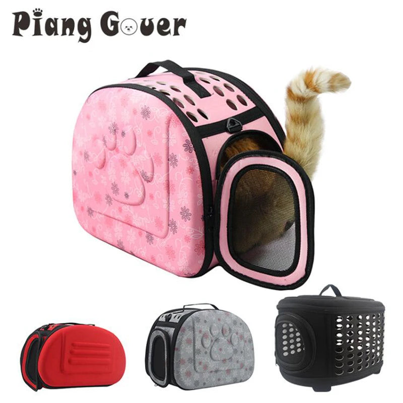 Dog Carrier Bag Portable Cat Handbag Foldable Travel Pet Bag Puppy Carrying Mesh Shoulder Dog Bag S/M/L by PawHaven