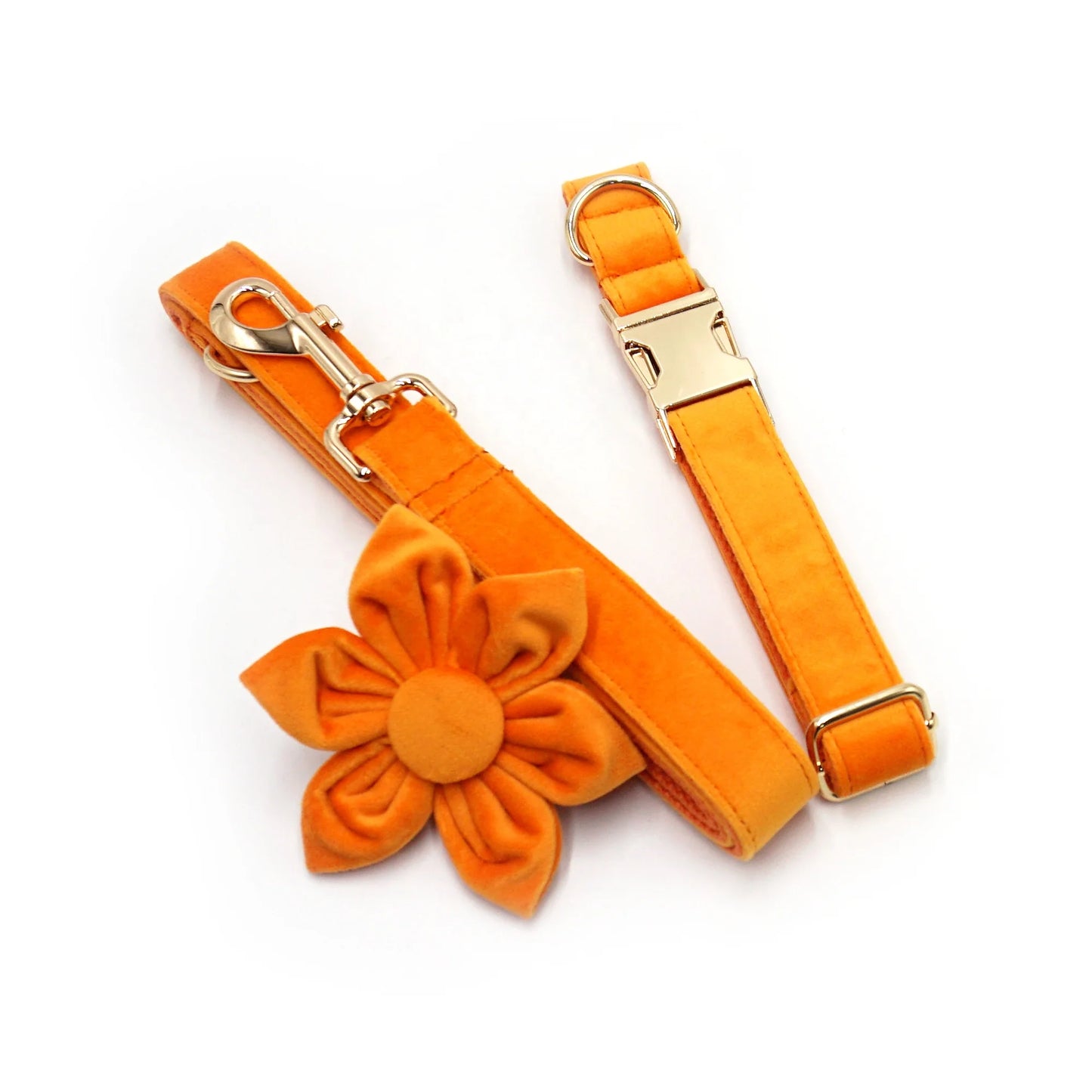 Velvet Personalised Dog Flower Collar And Leash Set by PawHaven