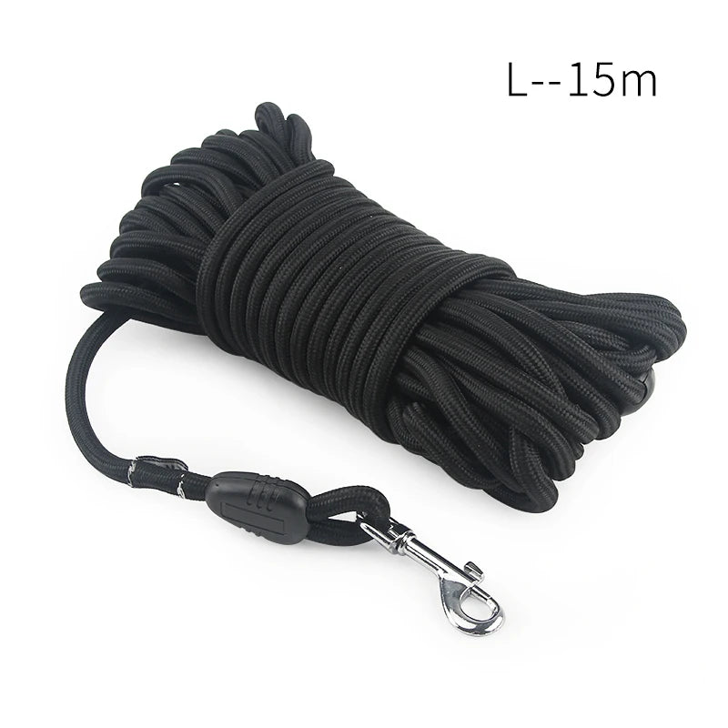 5M/10M/15M Long Style Big Dog Leash Tracking Round Rope Outdoor Walk Training Pet Lead Leashes For Medium Large Dogs by PawHaven