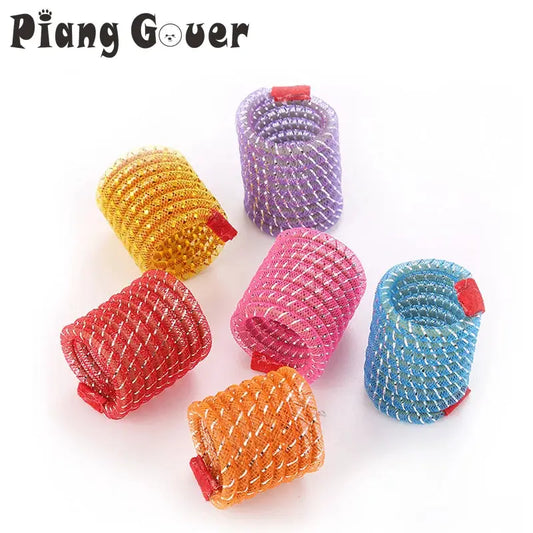5pcs Pet Toy Colorful Tube Elastic Spring Cat Toy Swirling Shape Cats Spring Elastic Training Interactive Toys by PawHaven