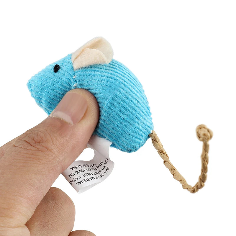 6pcs Mix Pet Toy Catnip Mice Cats Toys Fun Plush Mouse Cat Toy For Kitten by PawHaven