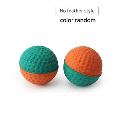 10pcs Pet Toys Latex Ball Cat Toy Foam Ball Feather Kitten Playing Cats Ball Toy by PawHaven