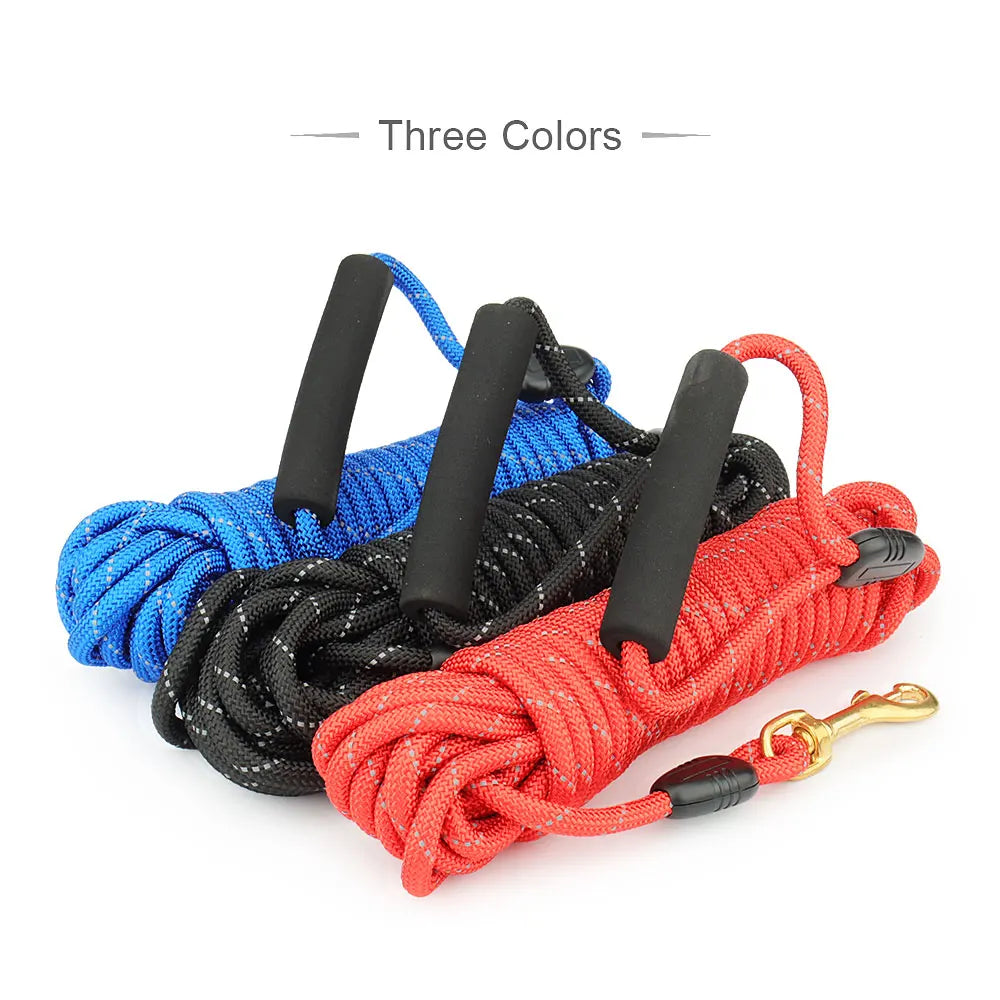 Reflective Dog Leashes Long Pet Leash Outdoor Puppy Cat Dog Training Walk Tracking Rope 5M/10M/20M by PawHaven