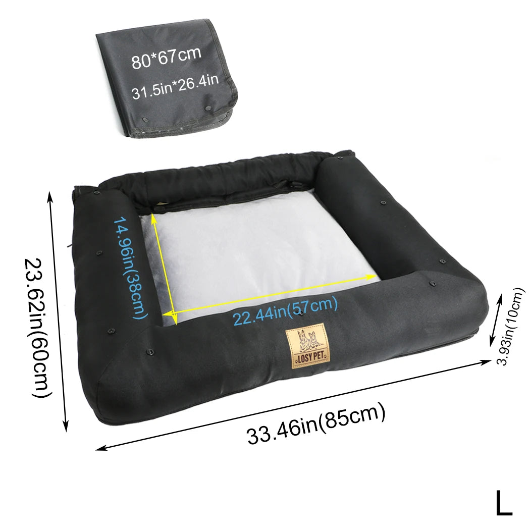 Premium Car Seat Cover And Booster Bed For Pets by PawHaven