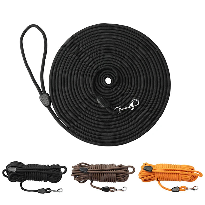 5M/10M/15M Long Style Big Dog Leash Tracking Round Rope Outdoor Walk Training Pet Lead Leashes For Medium Large Dogs by PawHaven