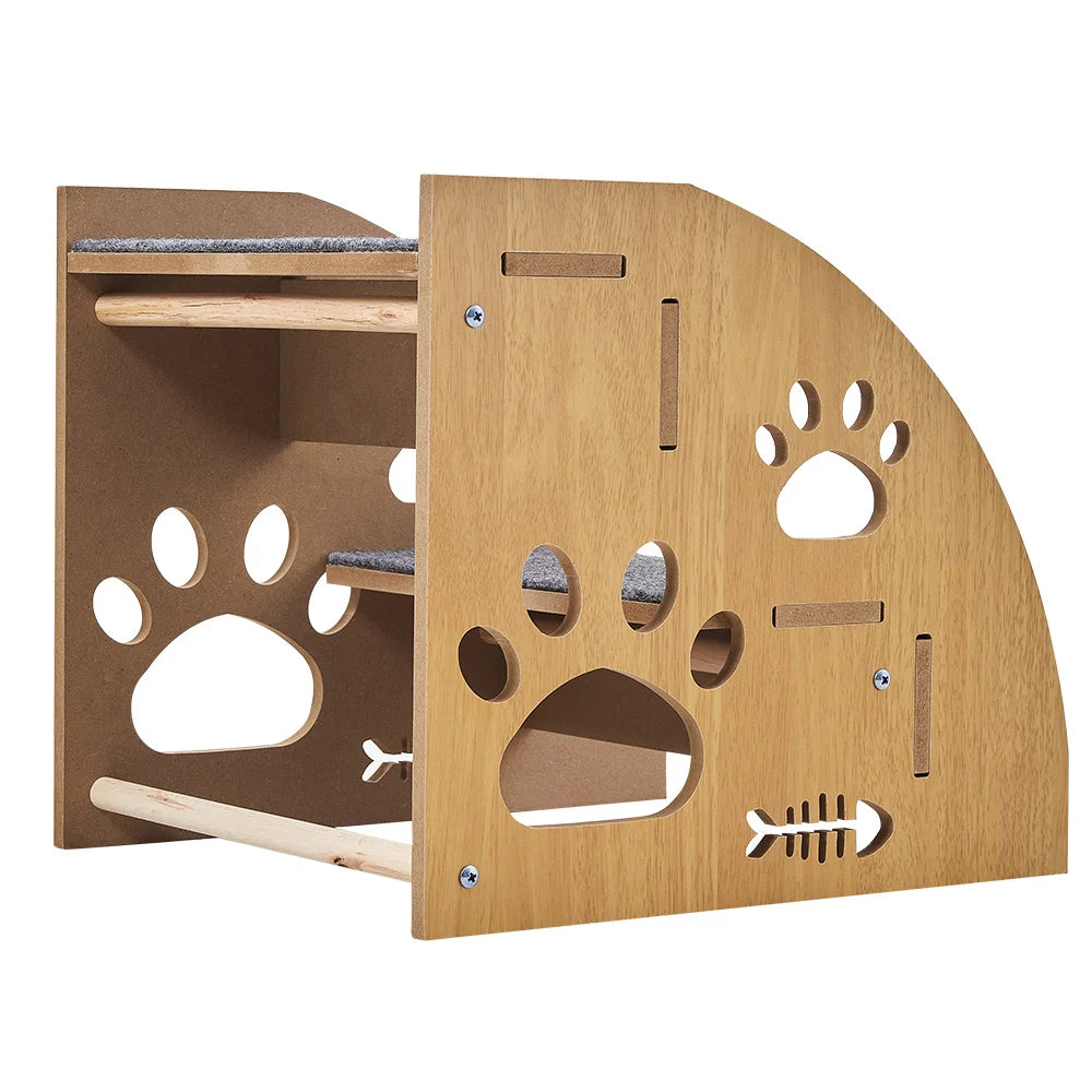 Training Step Ladder | Pet Steps Training | Pet Stairs | Indoor Pet Stairs | Dog Ramp | High Bed Climbing Dog Bed Steps Non-slip Wooden Dog Stairs For Large/medium/small Dogs & Cats Pet Supplies 30*34*30cm by PawHaven