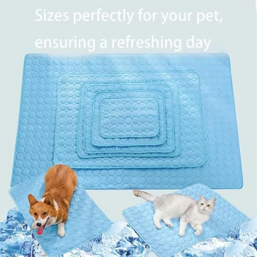 Summer Pet Cooling Mat Self Cooling Pad for Dog and Cat Waterproof Sleeping Bed Pillow Cushion Pad for Indoor Outdoor Use by PawHaven