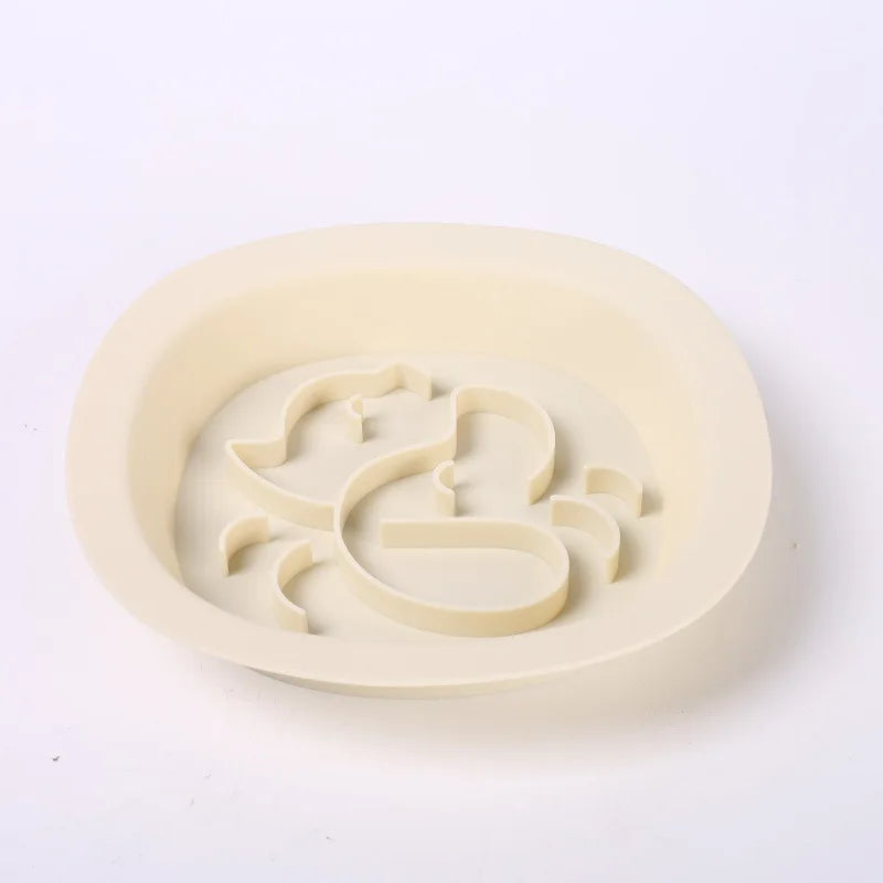 2-in-1 Silicone Pet Double Bowl Set, Anti-Spill Non-Slip Feeding Bowl Mat for Cats & Dogs Anti-Leak Anti-Gulping Feeding Bowl by PawHaven