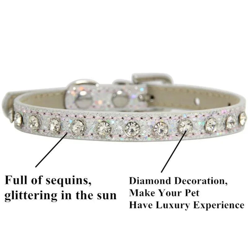 Lux Rhinestone Dog Cat Collar With Crystals by PawHaven