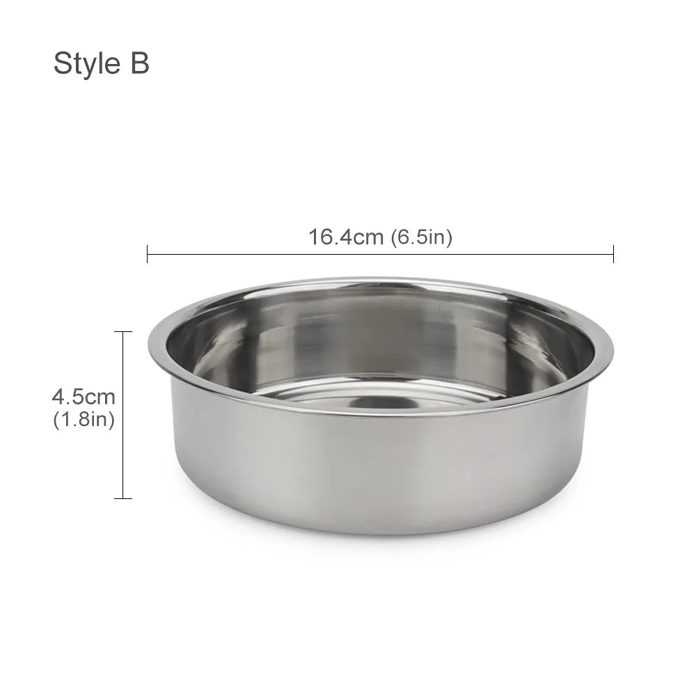 Metal Dog Cat Stainless Steel Pet Bowl Food Drinking Bowl For Small Medium Big Dogs by PawHaven