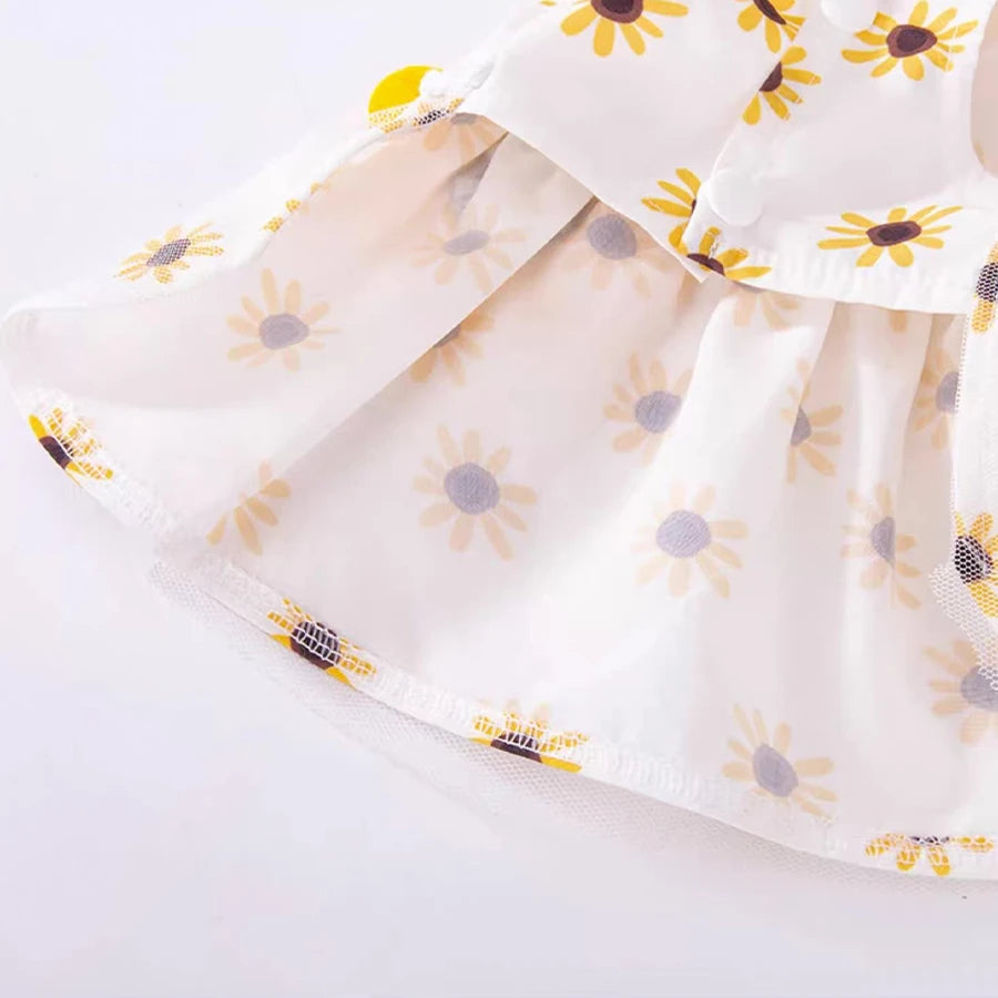 Cute & Comfortable Summer Dog Princess Dress- Breathable Soft Floral Princess Skirt for Small Dogs and Cats by PawHaven