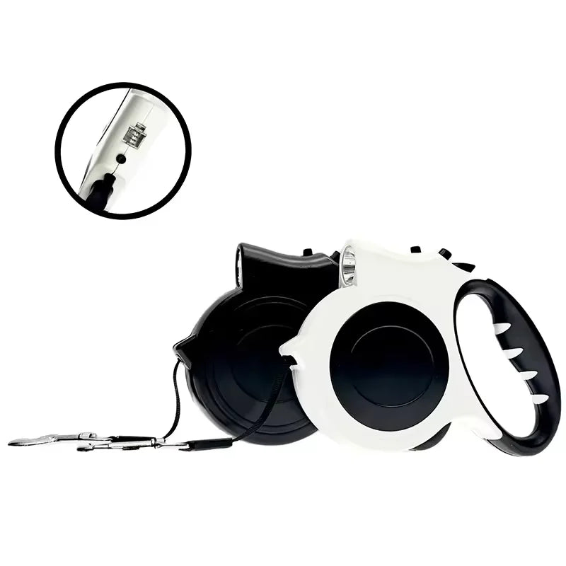 Premium Night Glow 5M Retractable Dog Leash by PawHaven