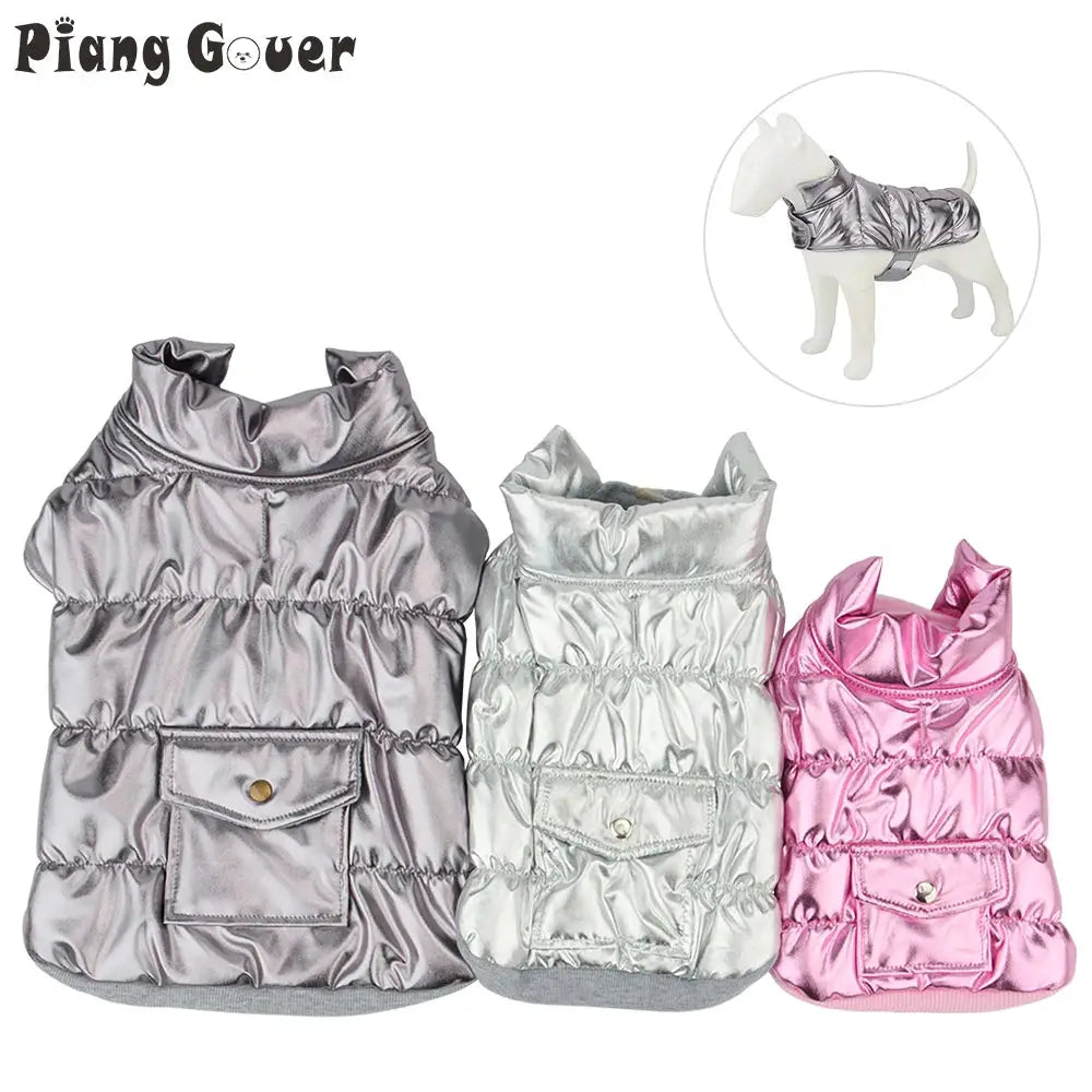 New Warm Winter Dog Coat Pet Cotton Clothes Jacket Plush Dog Vest Pocket for Pug Yorkie French by PawHaven