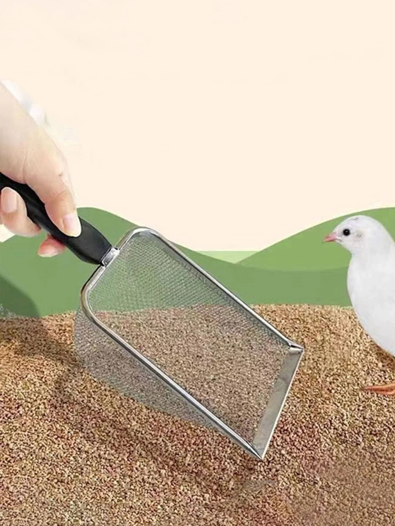 "Durable" Heavy-Duty Stainless Steel Cat Litter Sifter - Easy CleanPerfect For Cats & Birds by PawHaven