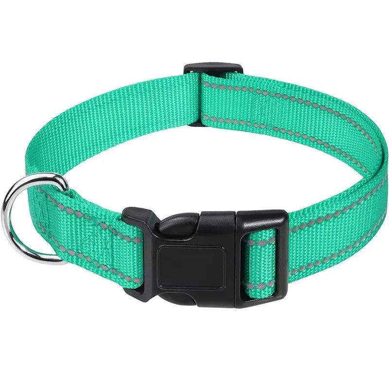 Adjustable Reflective Pet Collar Anti Breakaway Anti Choke Explosion Proof Walking Neck Ring Durable Traction Collar For Dog Cat by PawHaven